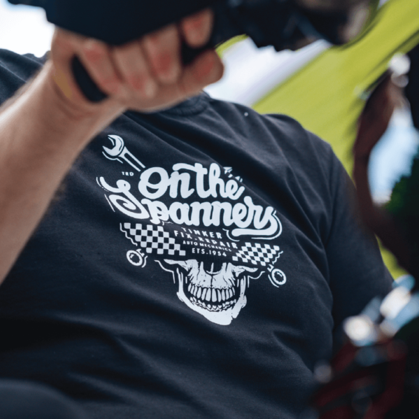 Spanner Skull Tee in Black