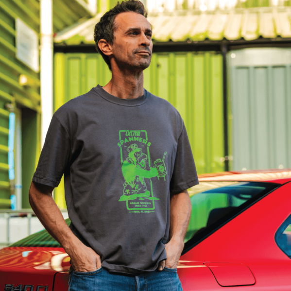 Grease Monkey Tee in Charcoal