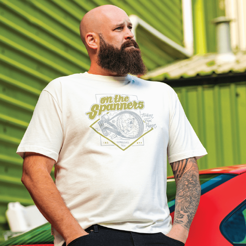 Hamster Wheel Tee in Bone
