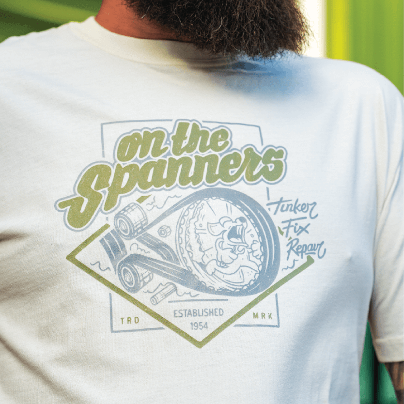 Hamster Wheel Tee in Bone - Image 2