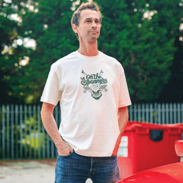 Spanner Skull Tee in Bone