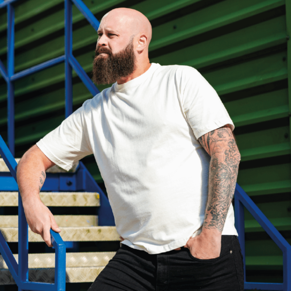 The Plain Tee in Bone