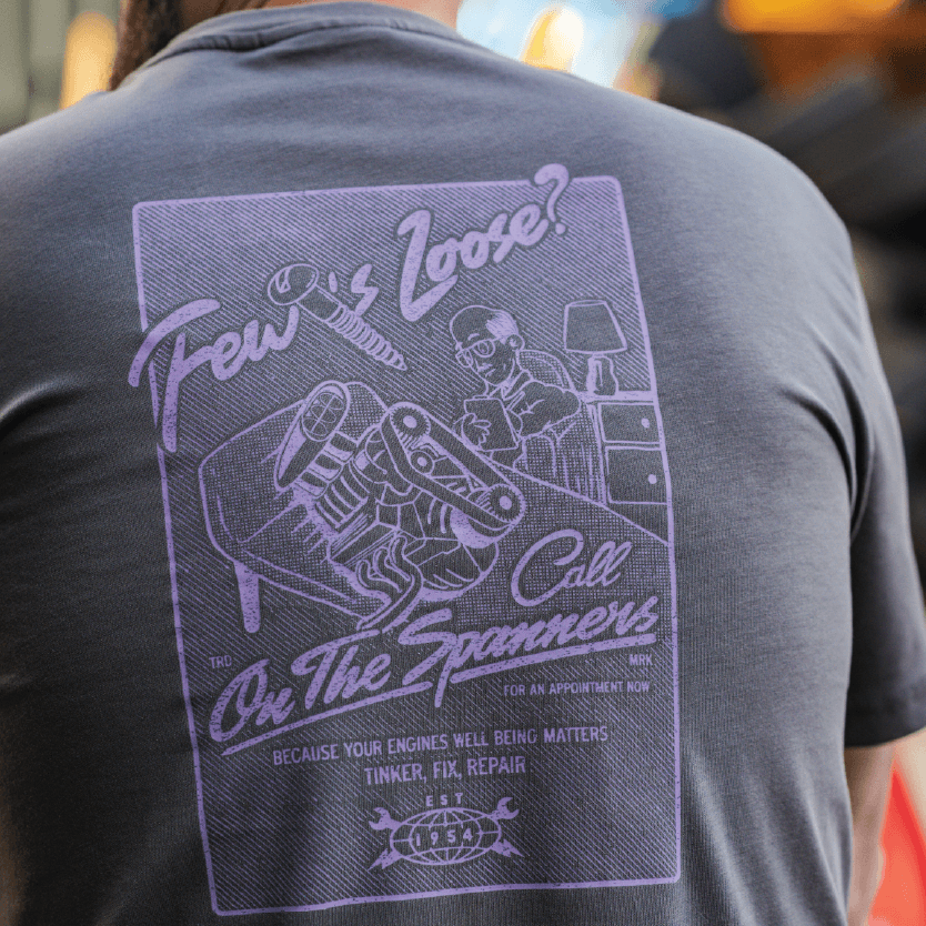 The Shrink Tee in Charcoal - Back Print - Image 2